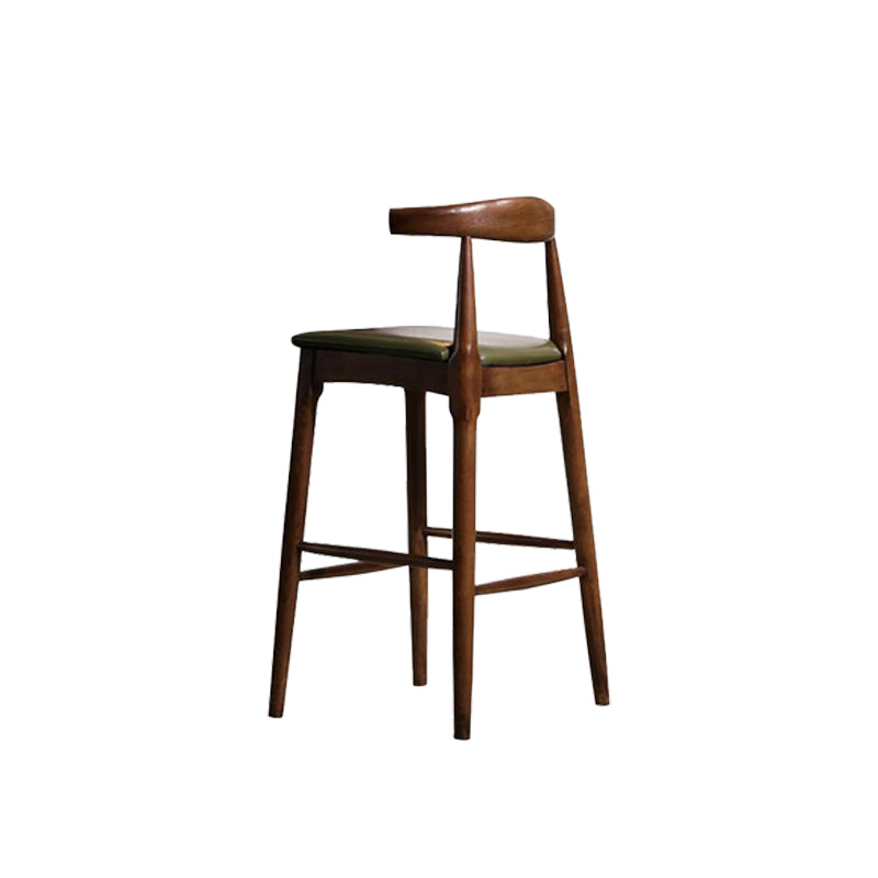 Faux Leather Dining Stools Industrial Style Bar Stool with Solid Wood Base Clearhalo 'Bar Furniture' 'Bar Stools' 'bar_stools' 'furn' 'furn_bar_stools' 'Furniture' 'Kitchen & Dining Furniture' 6846615