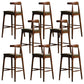 Faux Leather Dining Stools Industrial Style Bar Stool with Solid Wood Base Brown 8 Piece Set Clearhalo 'Bar Furniture' 'Bar Stools' 'bar_stools' 'furn' 'furn_bar_stools' 'Furniture' 'Kitchen & Dining Furniture' 6846620