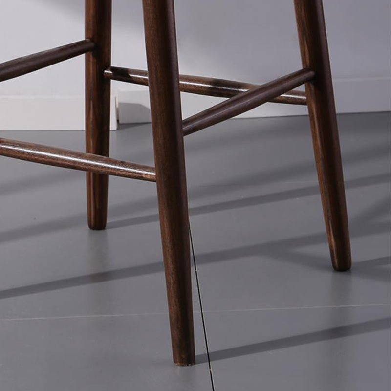 Faux Leather Dining Stools Industrial Style Bar Stool with Solid Wood Base Clearhalo 'Bar Furniture' 'Bar Stools' 'bar_stools' 'furn' 'furn_bar_stools' 'Furniture' 'Kitchen & Dining Furniture' 6846622