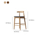 Faux Leather Dining Stools Industrial Style Bar Stool with Solid Wood Base Clearhalo 'Bar Furniture' 'Bar Stools' 'bar_stools' 'furn' 'furn_bar_stools' 'Furniture' 'Kitchen & Dining Furniture' 6846624