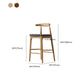 Faux Leather Dining Stools Industrial Style Bar Stool with Solid Wood Base Clearhalo 'Bar Furniture' 'Bar Stools' 'bar_stools' 'furn' 'furn_bar_stools' 'Furniture' 'Kitchen & Dining Furniture' 6846625