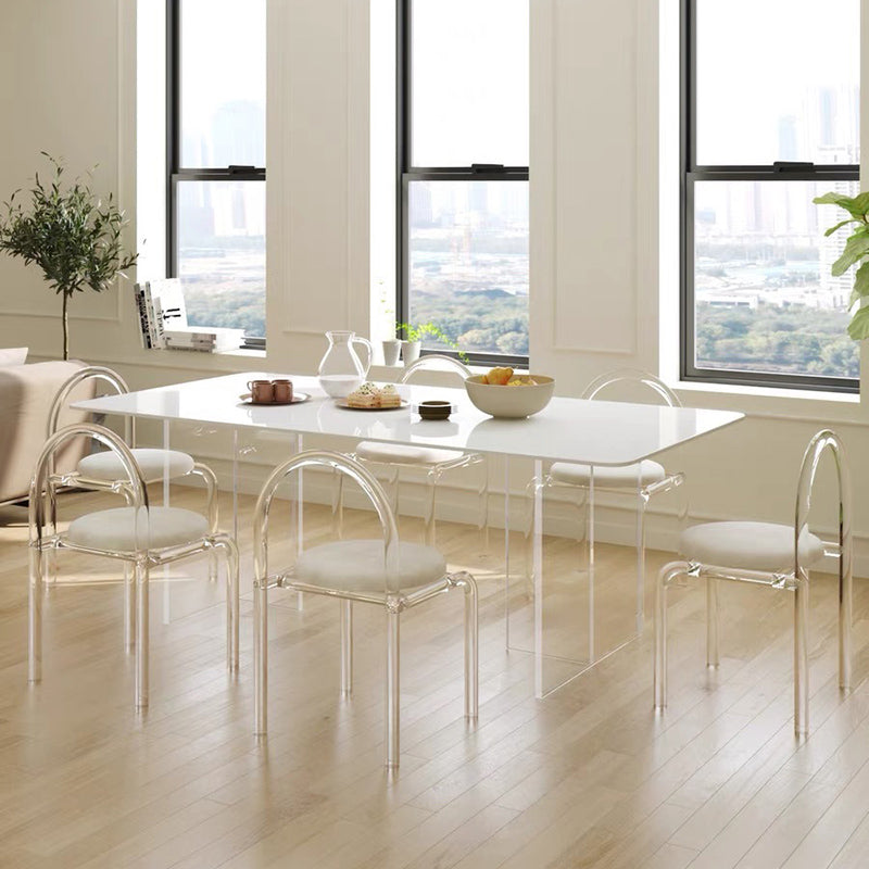 Moderno 1/7 pezzi da pranzo set in pietra tavolo da pranzo per cucina sala da pranzo