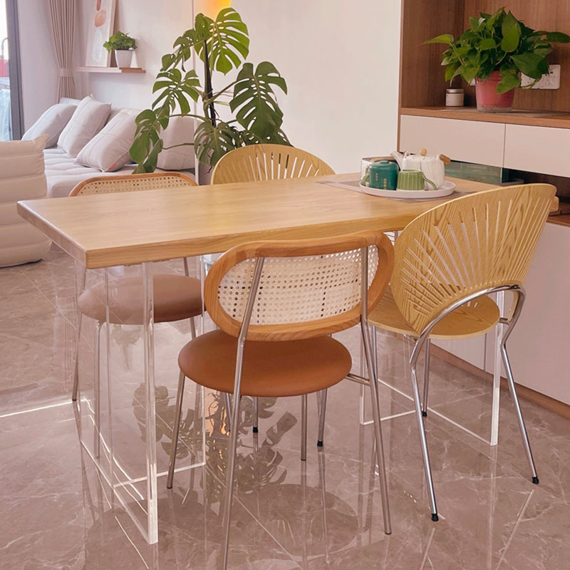 Modern 1/2/5 stukken Dinerset rechthoekige houten eettafel voor keuken