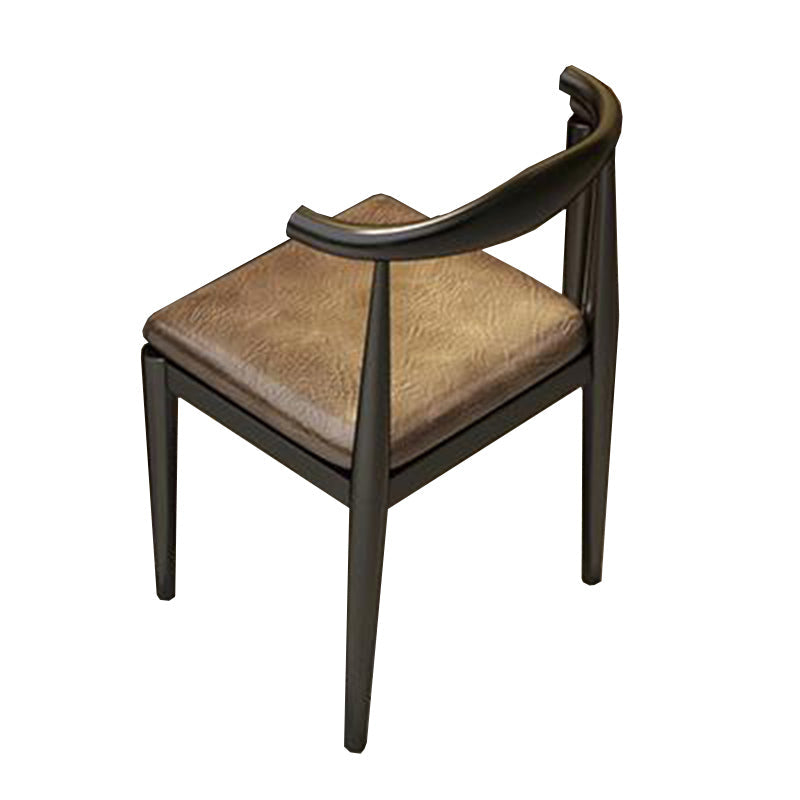 Industrial 1/5 Pieces Dining Set Rectangle Pine Wood Dining Table for Cafe 1 Dark Brown Chair Clearhalo 'Dining Room Sets' 'Dining Tables & Seating' 'dining_room_set' 'furn' 'furn_dining_room_set' 'Furniture' 'Kitchen & Dining Furniture' 6846730