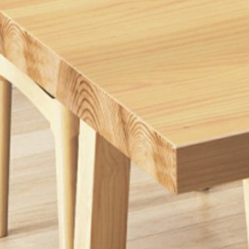 Mesa de comedor de madera rectangular de 1/4 piezas industrial para el comedor para el comedor