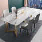 Set da pranzo Nordic 1/2/5 pezzi tavolo da pranzo in pietra rettangolo per cucina