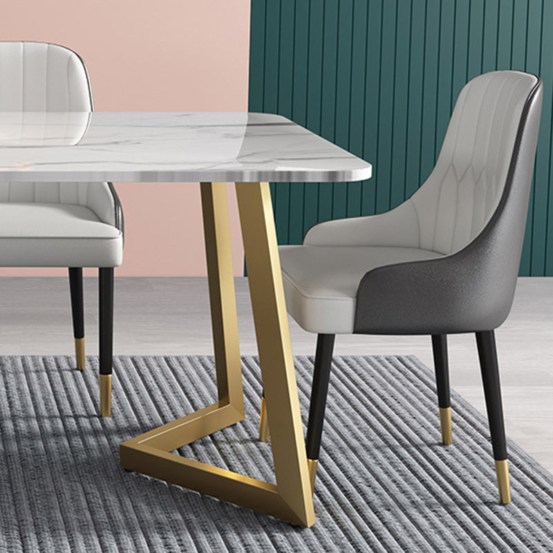 Set da pranzo Nordic 1/2/5 pezzi tavolo da pranzo in pietra rettangolo per cucina