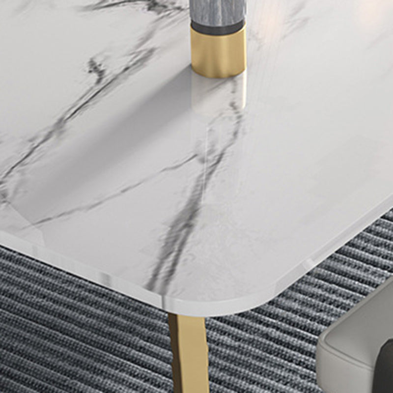 Nordic 1/2/5 Pieces Dining Set Rectangle Stone Dining Table for Kitchen Clearhalo 'Dining Room Sets' 'Dining Tables & Seating' 'dining_room_set' 'furn' 'furn_dining_room_set' 'Furniture' 'Kitchen & Dining Furniture' 6846815