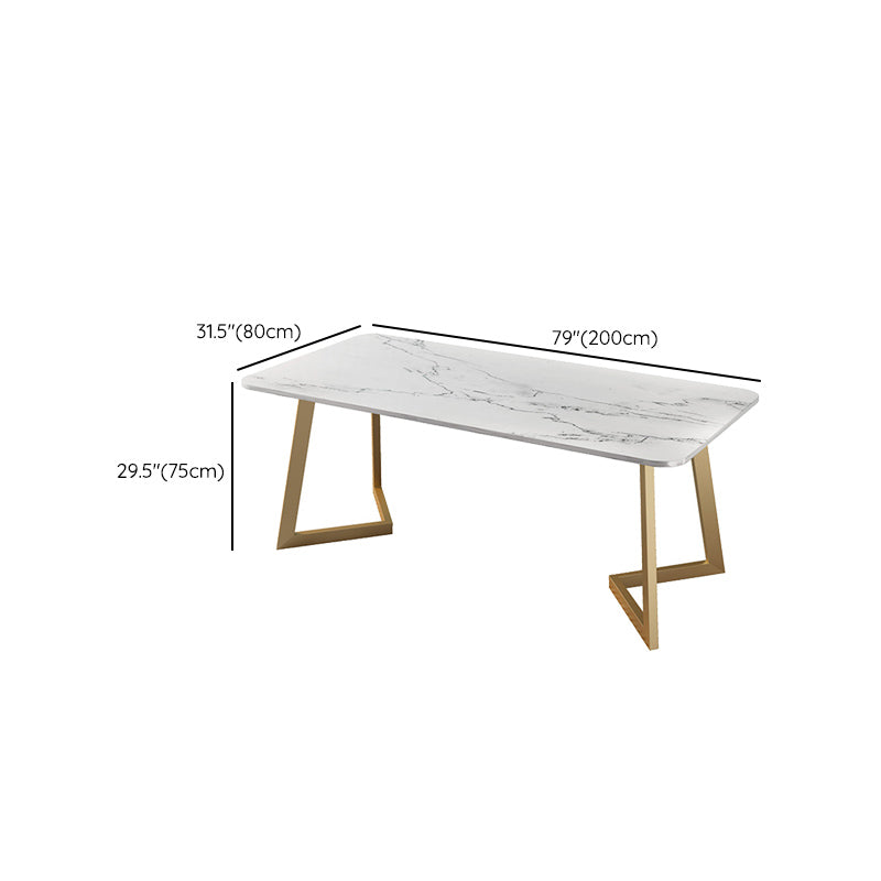 Nordic 1/2/5 Pieces Dining Set Rectangle Stone Dining Table for Kitchen Clearhalo 'Dining Room Sets' 'Dining Tables & Seating' 'dining_room_set' 'furn' 'furn_dining_room_set' 'Furniture' 'Kitchen & Dining Furniture' 6846824