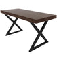 Industrial 1/5 Pieces Dining Set Rectangle Pine Wood Dining Table for Barbecue Shop