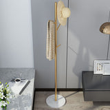 Luxuriöser Kleiderbügel Marmorboden Metall -Rack mit Multi -Kleidungs ​​-Haken