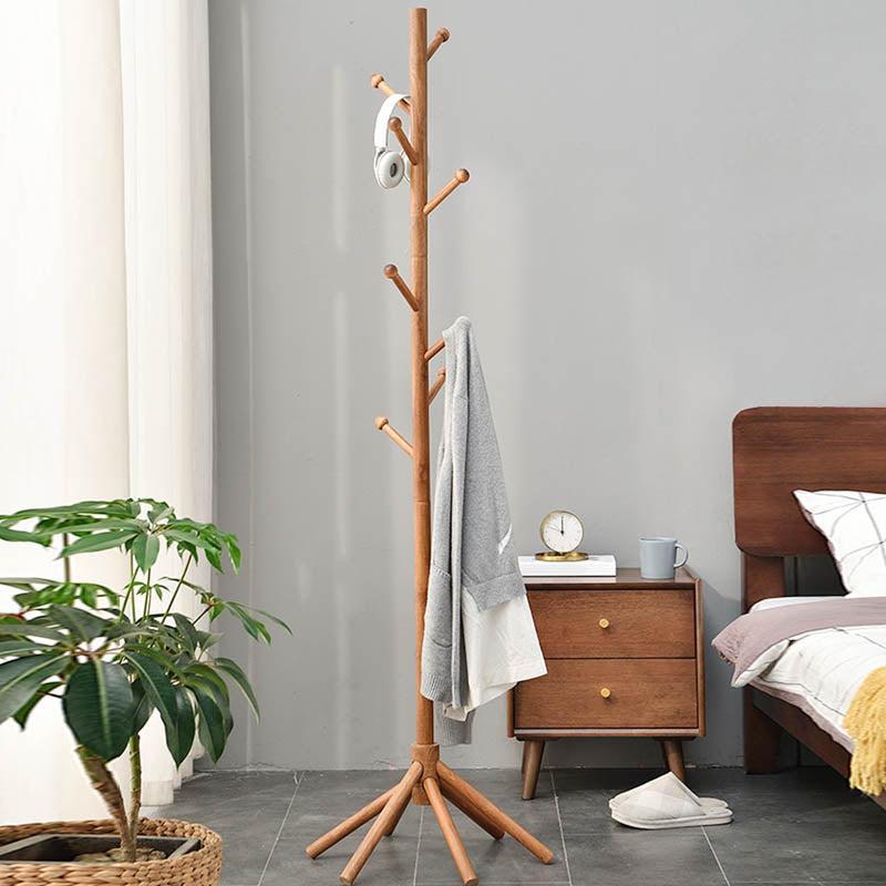 Hangage à manteau en bois Style moderne Simple Home Floor Hall Stand