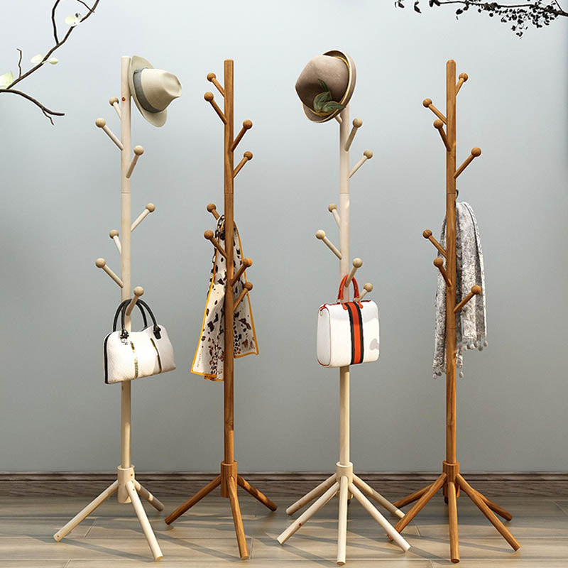 Hangage à manteau en bois Style moderne Simple Home Floor Hall Stand