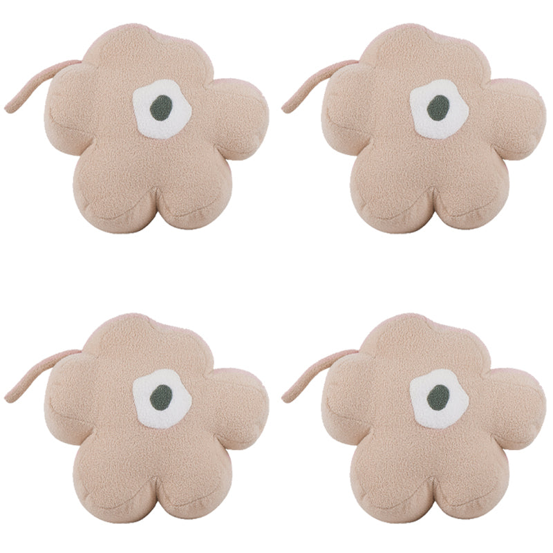 Pouf moderna otomana de terciopelo tapizado forma de flor resistente a la lágrima otomana