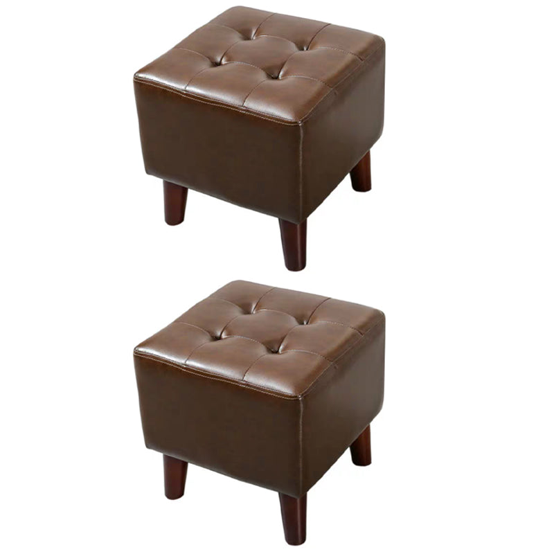 Yellow Modern Standard Stain Resistant Square Indoor Standard Coffee 2 Piece Set Clearhalo 'furn' 'furn_ottomans_poufs' 'Furniture' 'Living Room Furniture' 'Ottomans & Poufs' 'ottomans_poufs' 6848529