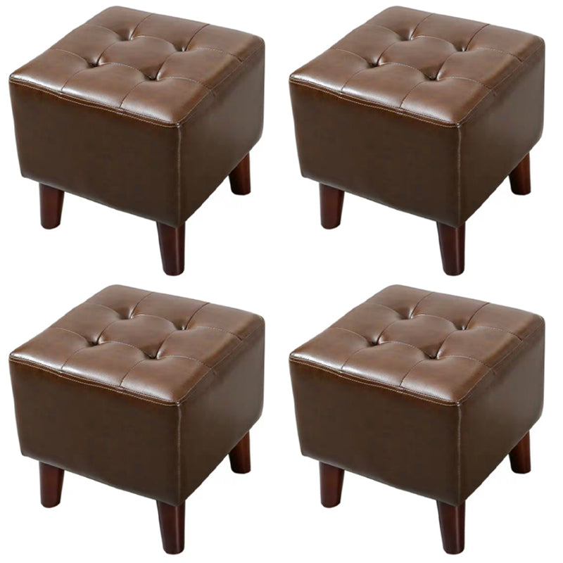 Yellow Modern Standard Stain Resistant Square Indoor Standard Coffee 4 Piece Set Clearhalo 'furn' 'furn_ottomans_poufs' 'Furniture' 'Living Room Furniture' 'Ottomans & Poufs' 'ottomans_poufs' 6848530