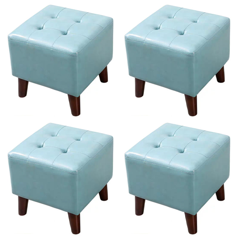 Yellow Modern Standard Stain Resistant Square Indoor Standard Light Blue 4 Piece Set Clearhalo 'furn' 'furn_ottomans_poufs' 'Furniture' 'Living Room Furniture' 'Ottomans & Poufs' 'ottomans_poufs' 6848542