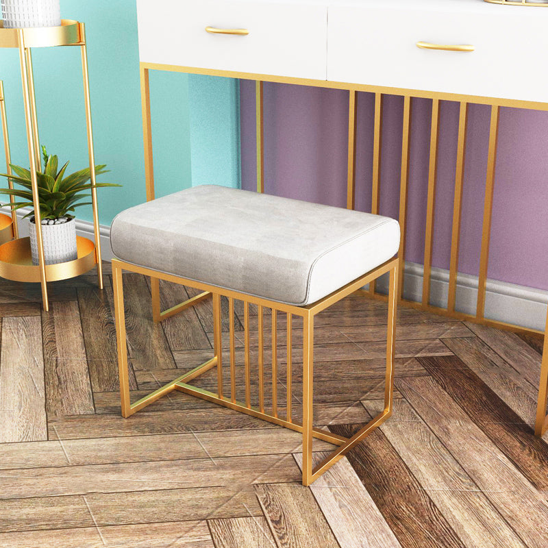 Solid Color Flannel Standard Stool Modern Simple Rectangular Upholstered Ottoman Gray 1 Piece Clearhalo 'furn' 'furn_ottomans_poufs' 'Furniture' 'Living Room Furniture' 'Ottomans & Poufs' 'ottomans_poufs' 6848584