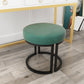 Solid Color Flannel Standard Stool Modern Style Simple Round Footstool Green 1 Piece Black Clearhalo 'furn' 'furn_ottomans_poufs' 'Furniture' 'Living Room Furniture' 'Ottomans & Poufs' 'ottomans_poufs' 6848614