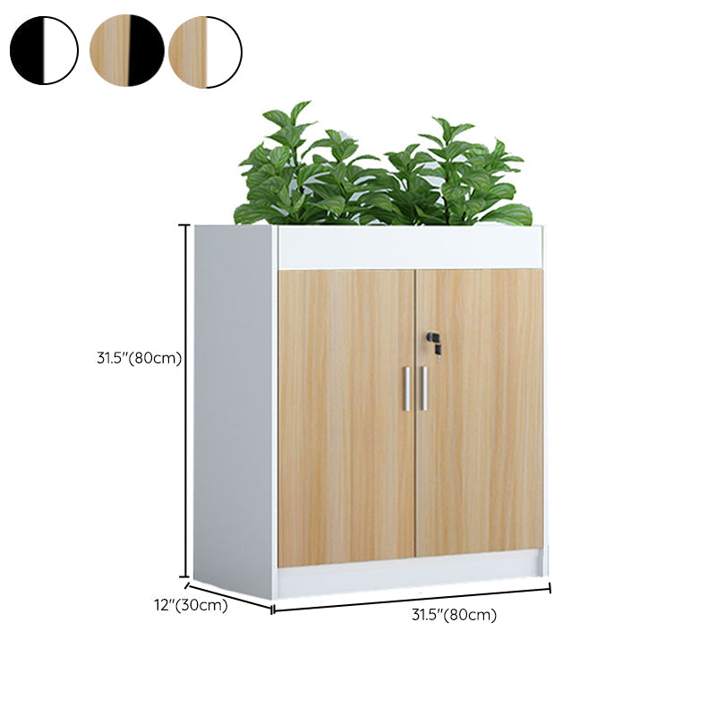 Gabinetto di file contemporaneo Cravatta in legno Lock Lock File laterale per ufficio