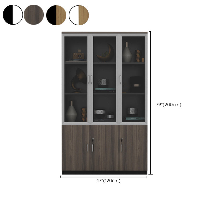 Traditional File Cabinet Wood Frame Vertical File Cabinet with Shelves for Office Clearhalo 'Filing Cabinets' 'filling_cabinets' 'furn' 'furn_filling_cabinets' 'Furniture' 'Office Furniture' 6850451