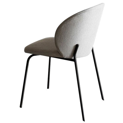 Industrial Style Indoor-Outdoor Chair Wingback Armless Chair Set Light Gray Cotton and Linen 1 Piece Clearhalo 'Dining Chairs' 'Dining Tables & Seating' 'dining_chair' 'furn' 'furn_dining_chair' 'Furniture' 'Kitchen & Dining Furniture' 6850513