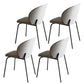 Industrial Style Indoor-Outdoor Chair Wingback Armless Chair Set Light Gray Cotton and Linen 4 Piece Set Clearhalo 'Dining Chairs' 'Dining Tables & Seating' 'dining_chair' 'furn' 'furn_dining_chair' 'Furniture' 'Kitchen & Dining Furniture' 6850515