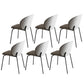 Industrial Style Indoor-Outdoor Chair Wingback Armless Chair Set Light Gray Cotton and Linen 6 Piece Set Clearhalo 'Dining Chairs' 'Dining Tables & Seating' 'dining_chair' 'furn' 'furn_dining_chair' 'Furniture' 'Kitchen & Dining Furniture' 6850516