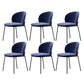 Industrial Style Indoor-Outdoor Chair Wingback Armless Chair Set Blue Fabric 6 Piece Set Clearhalo 'Dining Chairs' 'Dining Tables & Seating' 'dining_chair' 'furn' 'furn_dining_chair' 'Furniture' 'Kitchen & Dining Furniture' 6850531