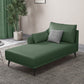 Nordic Style Faux Leather Chaise Recessed Arms Chaise in Solid Color Dark Green Right-Arm Chaise Clearhalo 'Chairs & Seating' 'Chaise Lounge' 'chaise_lounge' 'furn' 'furn_chaise_lounge' 'Furniture' 'Living Room Furniture' 6850987
