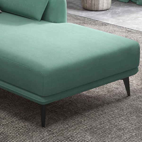 Nordic Style Faux Leather Chaise Recessed Arms Chaise in Solid Color Clearhalo 'Chairs & Seating' 'Chaise Lounge' 'chaise_lounge' 'furn' 'furn_chaise_lounge' 'Furniture' 'Living Room Furniture' 6850994