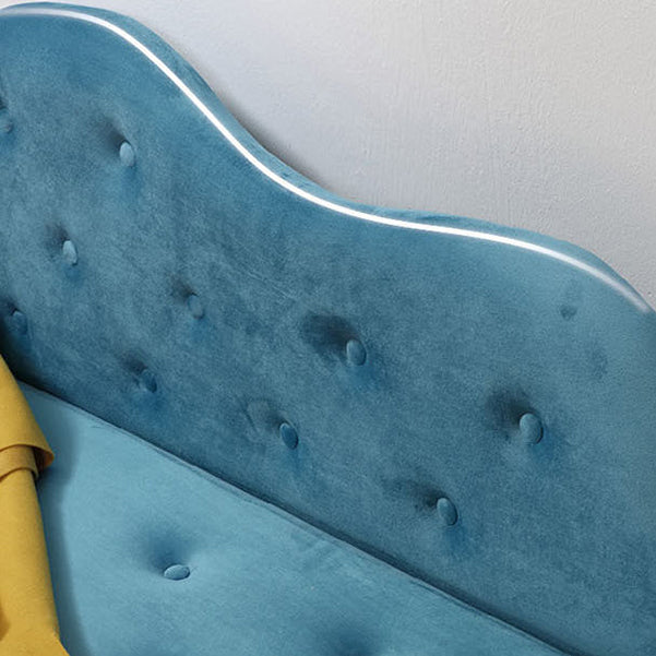 Glam Cushioned Chaise Lounge Round Arms Lounge with 2 Pillows for Living Room Clearhalo 'Chairs & Seating' 'Chaise Lounge' 'chaise_lounge' 'furn' 'furn_chaise_lounge' 'Furniture' 'Living Room Furniture' 6851013