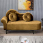 Glam Cushioned Chaise Lounge Round Arms Lounge with 2 Pillows for Living Room Coffee Clearhalo 'Chairs & Seating' 'Chaise Lounge' 'chaise_lounge' 'furn' 'furn_chaise_lounge' 'Furniture' 'Living Room Furniture' 6851014