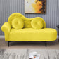 Glam Cushioned Chaise Lounge Round Arms Lounge with 2 Pillows for Living Room Golden Clearhalo 'Chairs & Seating' 'Chaise Lounge' 'chaise_lounge' 'furn' 'furn_chaise_lounge' 'Furniture' 'Living Room Furniture' 6851020