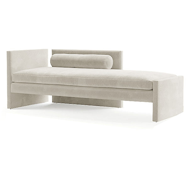 Modern Style Velvet Lounge Chair for Living Room and Bedroom Off-White Clearhalo 'Chairs & Seating' 'Chaise Lounge' 'chaise_lounge' 'furn' 'furn_chaise_lounge' 'Furniture' 'Living Room Furniture' 6851034