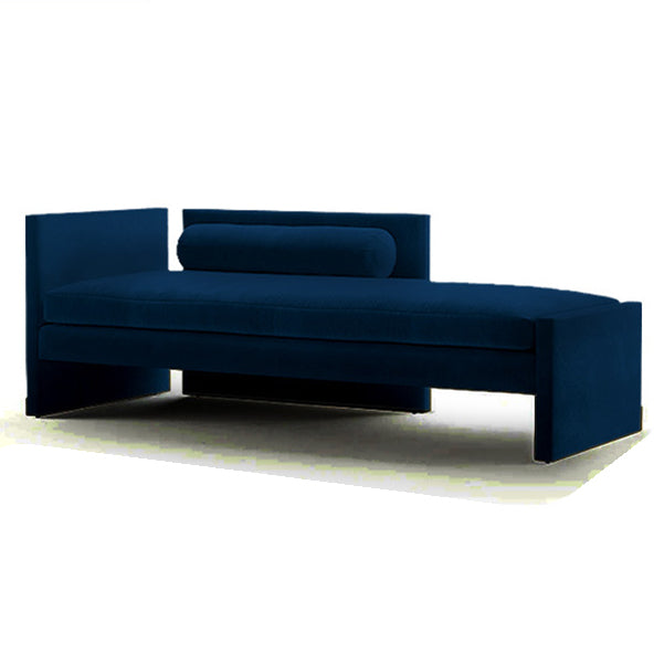 Modern Style Velvet Lounge Chair for Living Room and Bedroom Dark Blue Clearhalo 'Chairs & Seating' 'Chaise Lounge' 'chaise_lounge' 'furn' 'furn_chaise_lounge' 'Furniture' 'Living Room Furniture' 6851035