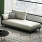 Nordic Chaise Lounge Cushioned Chaise Lounge Chair with Pillow Top Arms Off-White - Dark Green Left-Arm Chaise Clearhalo 'Chairs & Seating' 'Chaise Lounge' 'chaise_lounge' 'furn' 'furn_chaise_lounge' 'Furniture' 'Living Room Furniture' 6851045