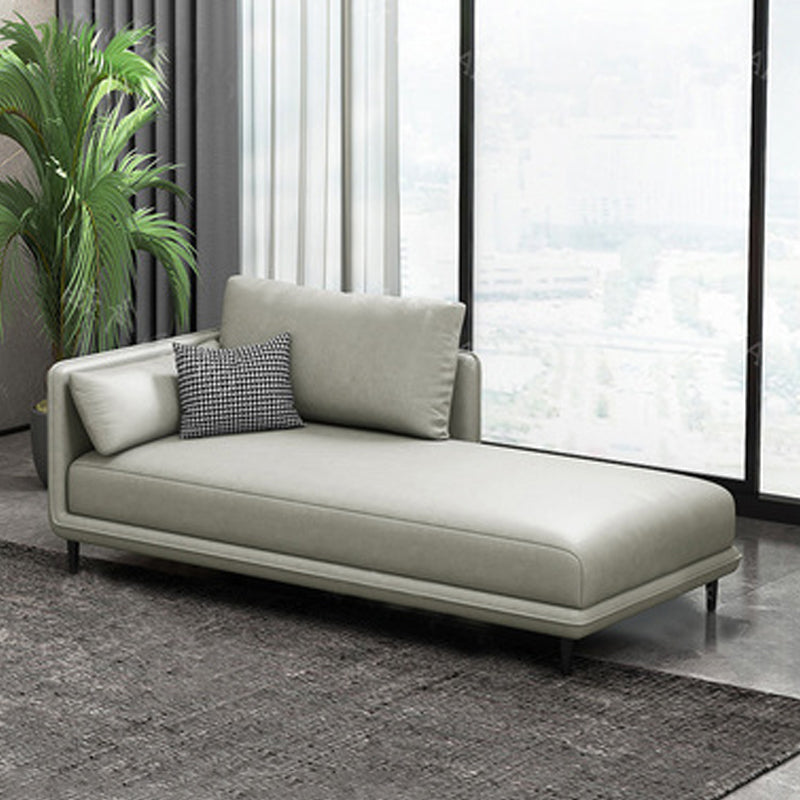 Nordic Chaise Lounge Cushioned Chaise Lounge Chair with Pillow Top Arms Off-White Left-Arm Chaise Clearhalo 'Chairs & Seating' 'Chaise Lounge' 'chaise_lounge' 'furn' 'furn_chaise_lounge' 'Furniture' 'Living Room Furniture' 6851050