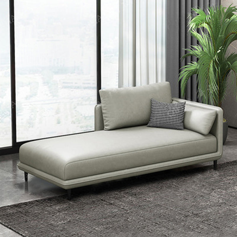 Nordic Chaise Lounge Cushioned Chaise Lounge Chair with Pillow Top Arms Off-White Right-Arm Chaise Clearhalo 'Chairs & Seating' 'Chaise Lounge' 'chaise_lounge' 'furn' 'furn_chaise_lounge' 'Furniture' 'Living Room Furniture' 6851051