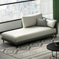 Nordic Chaise Lounge Cushioned Chaise Lounge Chair with Pillow Top Arms Off-White - Dark Green Right-Arm Chaise Clearhalo 'Chairs & Seating' 'Chaise Lounge' 'chaise_lounge' 'furn' 'furn_chaise_lounge' 'Furniture' 'Living Room Furniture' 6851056