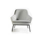 Mid-century Faux Leather ArmChair Fixed Back Flared Arms Chair Nappa Gray 1 Piece Clearhalo 'Accent Chairs' 'accent_chairs' 'Chairs & Seating' 'furn' 'furn_accent_chairs' 'Furniture' 'Living Room Furniture' 6851262