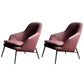 Mid-century Faux Leather ArmChair Fixed Back Flared Arms Chair Nappa Red 2 Piece Set Clearhalo 'Accent Chairs' 'accent_chairs' 'Chairs & Seating' 'furn' 'furn_accent_chairs' 'Furniture' 'Living Room Furniture' 6851267