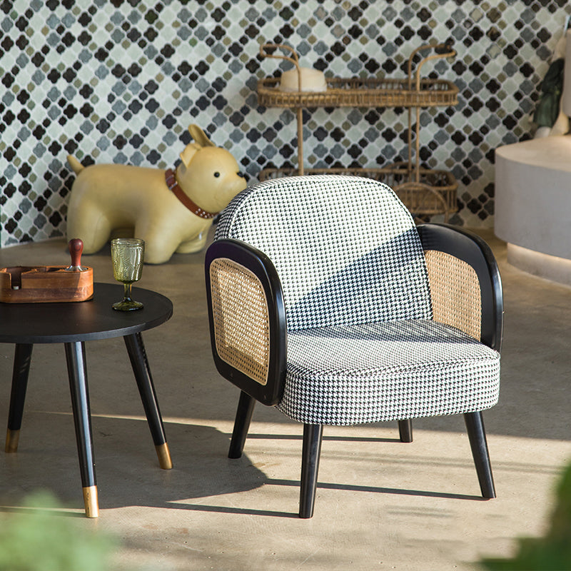 Industrial Upholstered Accent Armchair 4 Legs Wood Frame Armchair Clearhalo 'Accent Chairs' 'accent_chairs' 'Chairs & Seating' 'furn' 'furn_accent_chairs' 'Furniture' 'Living Room Furniture' 6851342