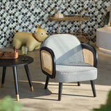 Industrial Upholstered Accent Armchair 4 Legs Wood Frame Armchair Clearhalo 'Accent Chairs' 'accent_chairs' 'Chairs & Seating' 'furn' 'furn_accent_chairs' 'Furniture' 'Living Room Furniture' 6851342