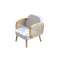 Industrial Upholstered Accent Armchair 4 Legs Wood Frame Armchair White Faux Leather 1 Piece Clearhalo 'Accent Chairs' 'accent_chairs' 'Chairs & Seating' 'furn' 'furn_accent_chairs' 'Furniture' 'Living Room Furniture' 6851343