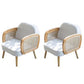 Industrial Upholstered Accent Armchair 4 Legs Wood Frame Armchair White Faux Leather 2 Piece Set Clearhalo 'Accent Chairs' 'accent_chairs' 'Chairs & Seating' 'furn' 'furn_accent_chairs' 'Furniture' 'Living Room Furniture' 6851345