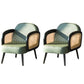 Industrial Upholstered Accent Armchair 4 Legs Wood Frame Armchair Green Faux Leather 2 Piece Set Clearhalo 'Accent Chairs' 'accent_chairs' 'Chairs & Seating' 'furn' 'furn_accent_chairs' 'Furniture' 'Living Room Furniture' 6851354