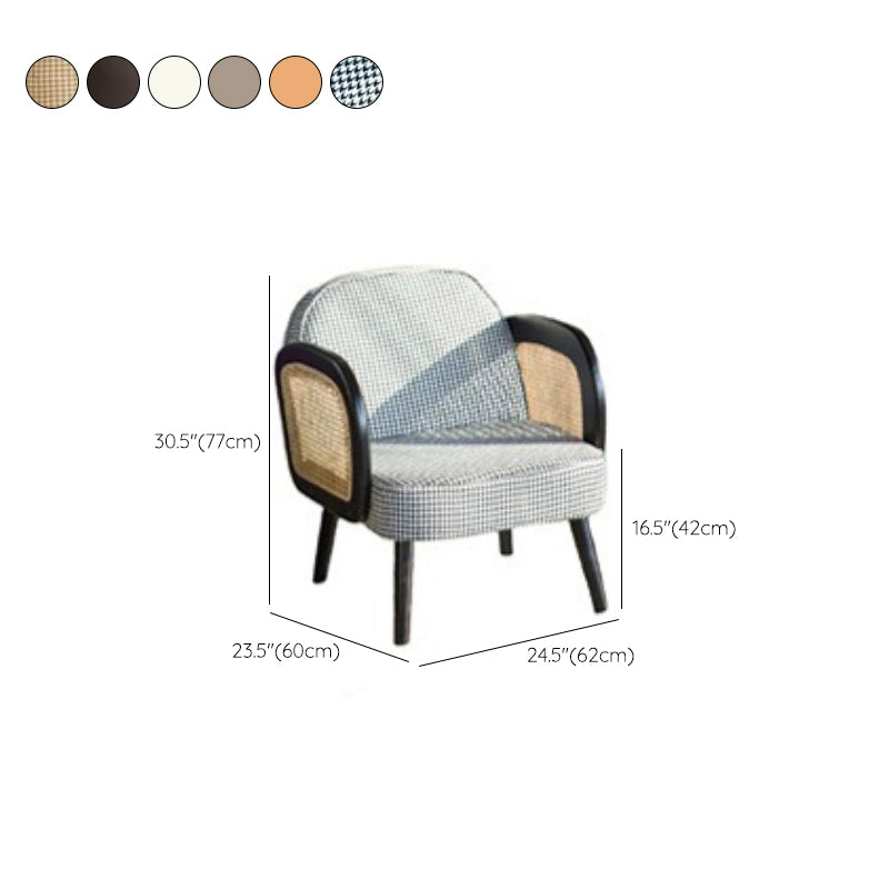 Industrial Upholstered Accent Armchair 4 Legs Wood Frame Armchair Clearhalo 'Accent Chairs' 'accent_chairs' 'Chairs & Seating' 'furn' 'furn_accent_chairs' 'Furniture' 'Living Room Furniture' 6851389