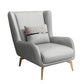 Glam Style Pu Leather Wingback Chair Pillow Back Flared Arm Chair Light Gray 1 Piece Without Ottoman Clearhalo 'Accent Chairs' 'accent_chairs' 'Chairs & Seating' 'furn' 'furn_accent_chairs' 'Furniture' 'Living Room Furniture' 6851659