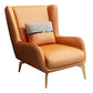 Glam Style Pu Leather Wingback Chair Pillow Back Flared Arm Chair Orange 1 Piece Without Ottoman Clearhalo 'Accent Chairs' 'accent_chairs' 'Chairs & Seating' 'furn' 'furn_accent_chairs' 'Furniture' 'Living Room Furniture' 6851669